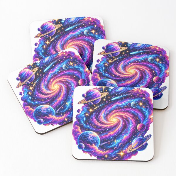 Item preview, Colorful Cosmic Galaxy with Planets designed and sold by TinyWeird.