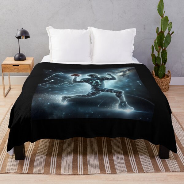 Item preview, Cosmic American Football Player Constellation - Galaxy Sports Art Blue Glow designed and sold by Danicreator.