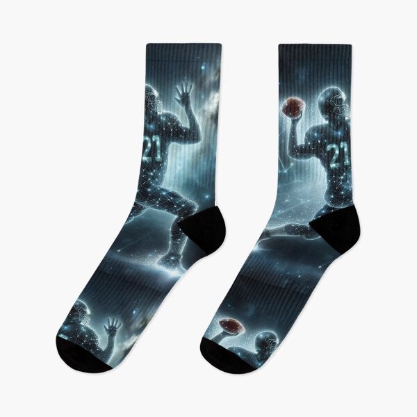 Item preview, Cosmic American Football Player Constellation - Galaxy Sports Art Blue Glow designed and sold by Danicreator.