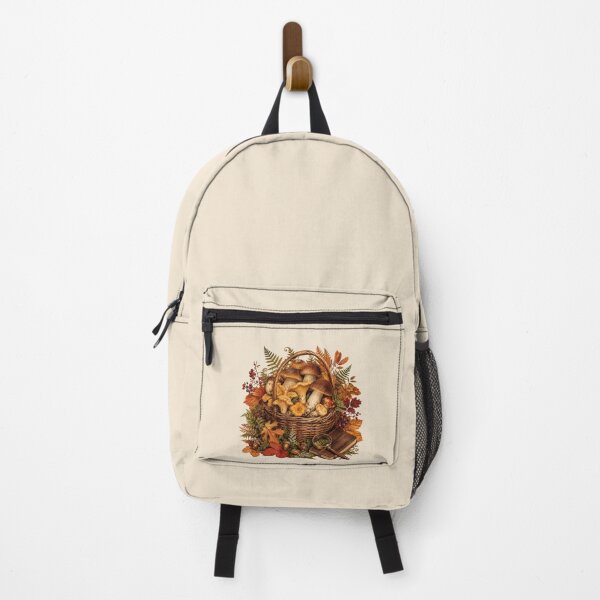 Item preview, Woodland Harvest – Autumn Mushroom Forager Botanical Art designed and sold by astersgraphics.