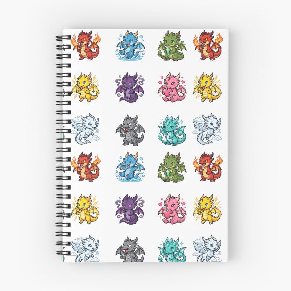 Item preview, Cute Elemental Baby Dragons Kawaii Chibi Dragon Sticker Pack designed and sold by mood-draftsman.