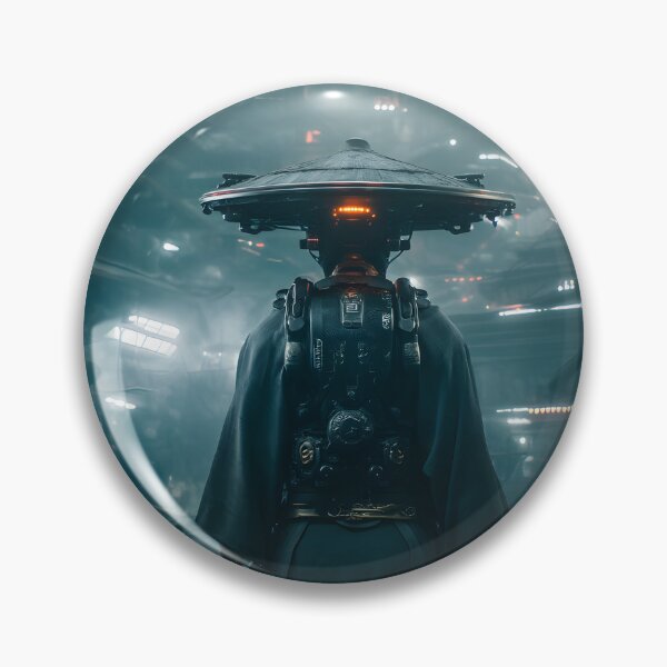Item preview, Sci-Fi Chinese Wanderer Wall Art, Neon Rain City Poster designed and sold by AetherianArchive.