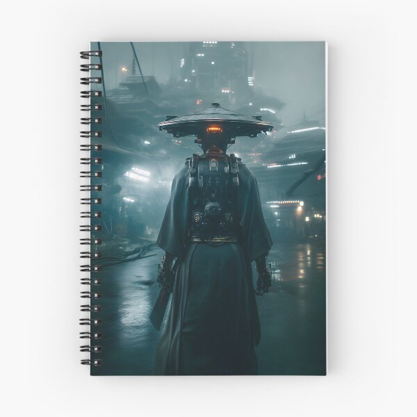 Item preview, Sci-Fi Chinese Wanderer Wall Art, Neon Rain City Poster designed and sold by AetherianArchive.