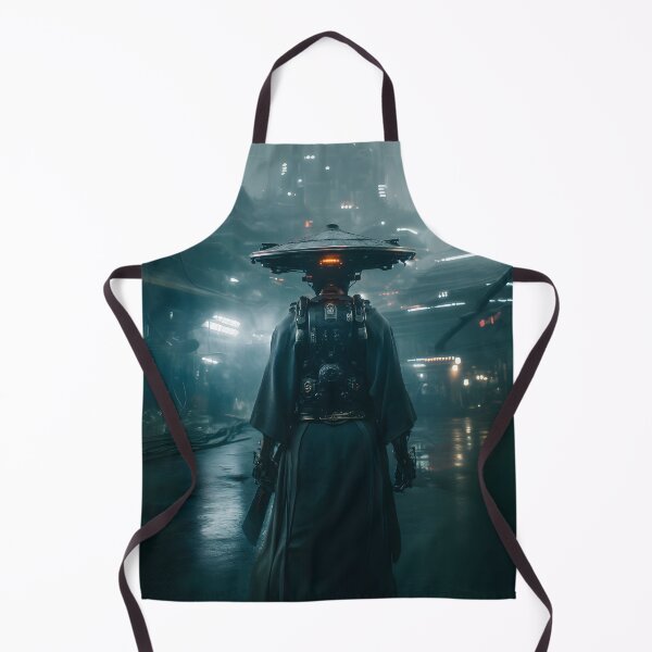 Item preview, Sci-Fi Chinese Wanderer Wall Art, Neon Rain City Poster designed and sold by AetherianArchive.