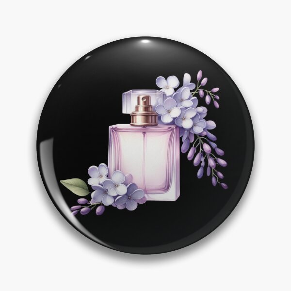Item preview, Perfume Bottle with Lilac Flowers designed and sold by virdeiz.