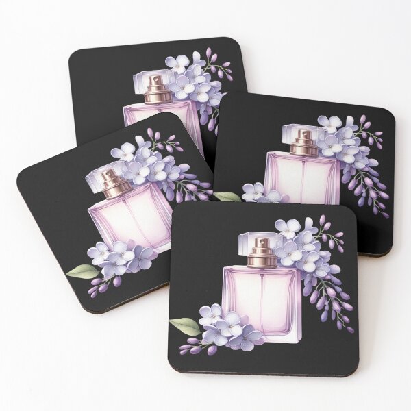 Item preview, Perfume Bottle with Lilac Flowers designed and sold by virdeiz.