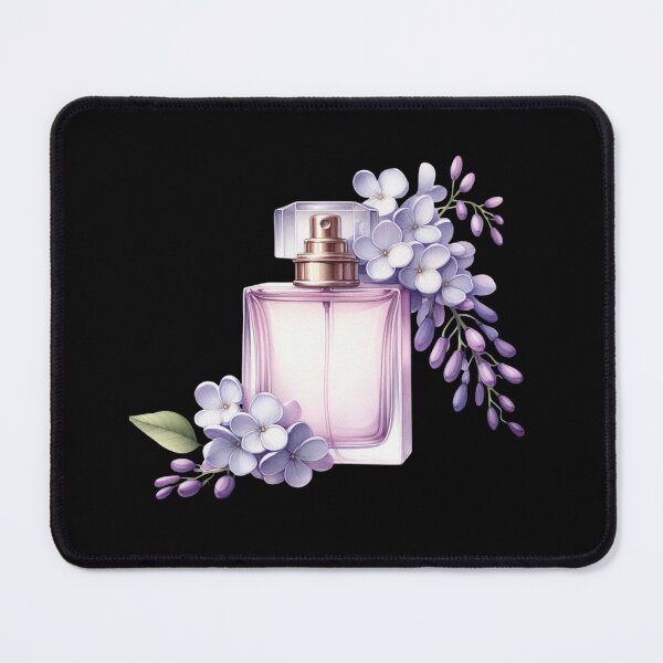 Item preview, Perfume Bottle with Lilac Flowers designed and sold by virdeiz.