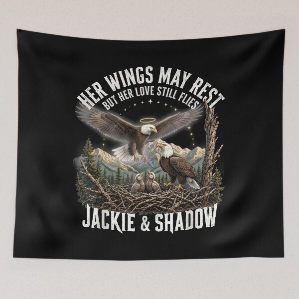 Item preview, Jackie Shadow Bald Eagle Family Memorial Tribute designed and sold by hemagamo.