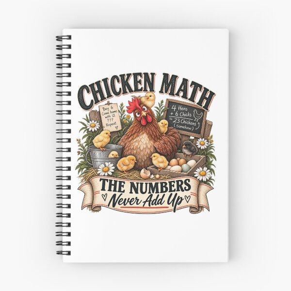 Item preview, Chicken Math – The Numbers Never Add Up | Funny Chicken Keeper & Backyard Flock Design designed and sold by InkBarn.