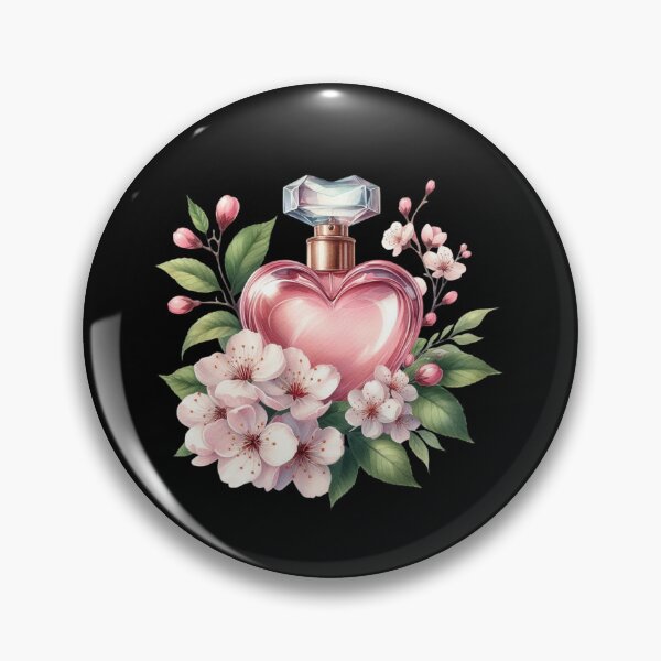 Item preview, Heart-Shaped Perfume Bottle with Blossoms designed and sold by virdeiz.