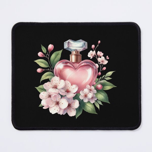Item preview, Heart-Shaped Perfume Bottle with Blossoms designed and sold by virdeiz.