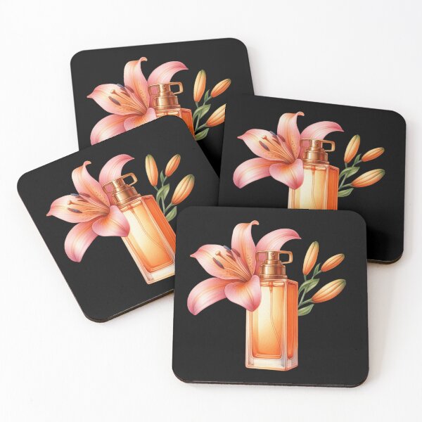 Item preview, Perfume Bottle with Lily Flower designed and sold by virdeiz.