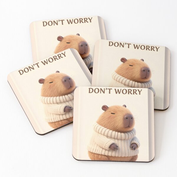 Item preview, Cute Capybara Aesthetic Cartoon Illustration Art designed and sold by Freestyle Prints.