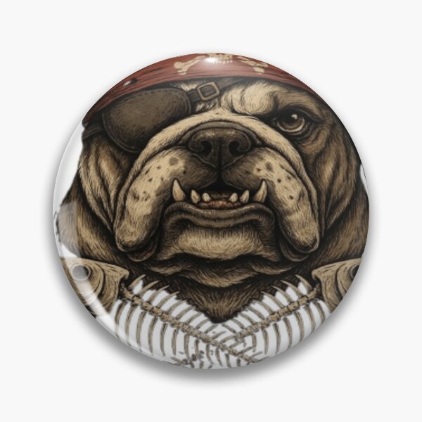Item preview, Pirate Bulldog Skull Bandana Funny Dog Art designed and sold by DailySparks.