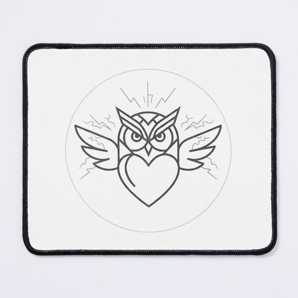 Item preview, Minimalist Electric Owl Line Art | Mystical Wisdom Bird Graphic T-Shirt Design designed and sold by ASN STUDIO.