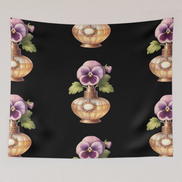 Item preview, Vintage Perfume Bottle with Pansy designed and sold by virdeiz.