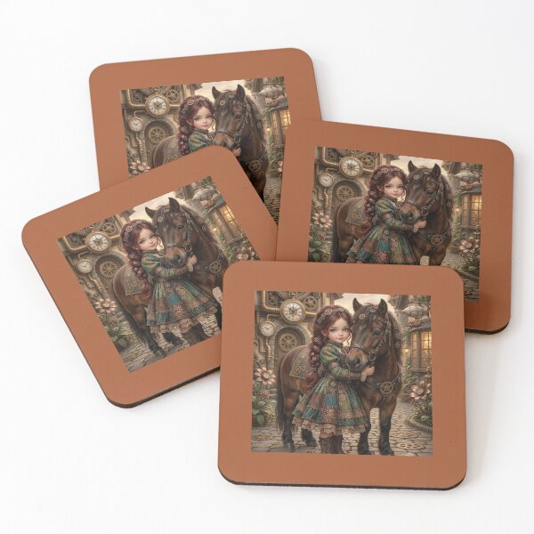 Item preview, ​Steampunk Wonder: A Girl and Her Horse in a Clockwork World. designed and sold by JoyNest = "The nest of joy".
