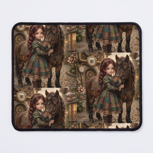 Item preview, Steampunk Wonder: A Girl and Her Horse in a Clockwork World. designed and sold by JoyNest = "The nest of joy".