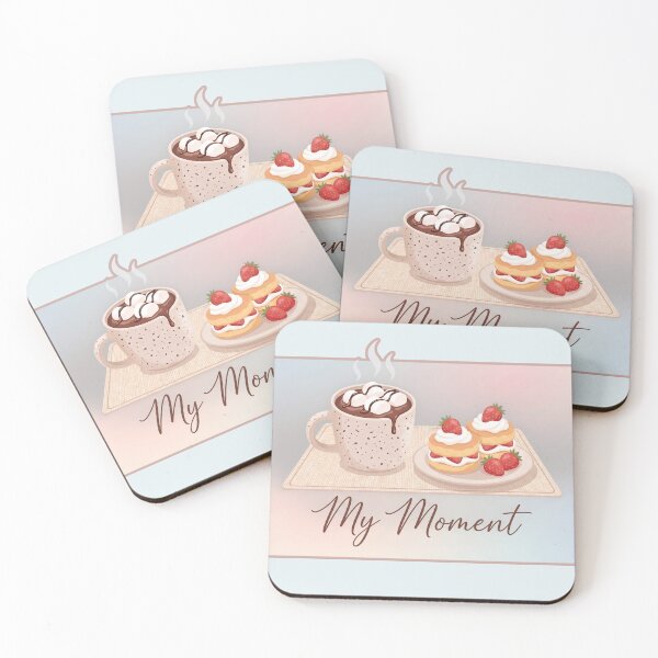 Item preview, Cozy Hot Chocolate Strawberry Shortcake My Moment Cute Food Art designed and sold by KiwiRider.