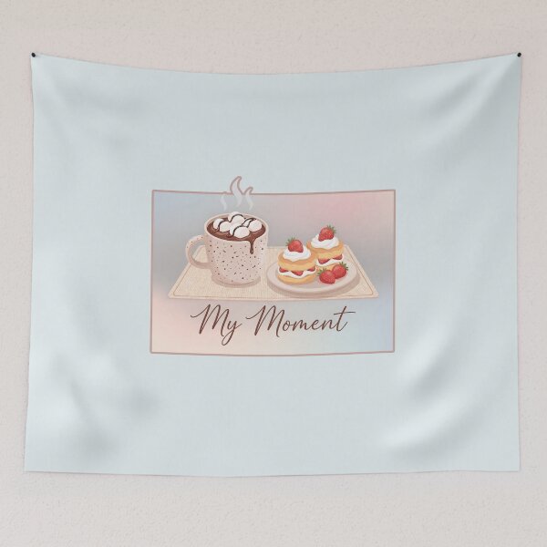 Item preview, Cozy Hot Chocolate Strawberry Shortcake My Moment Cute Food Art designed and sold by KiwiRider.