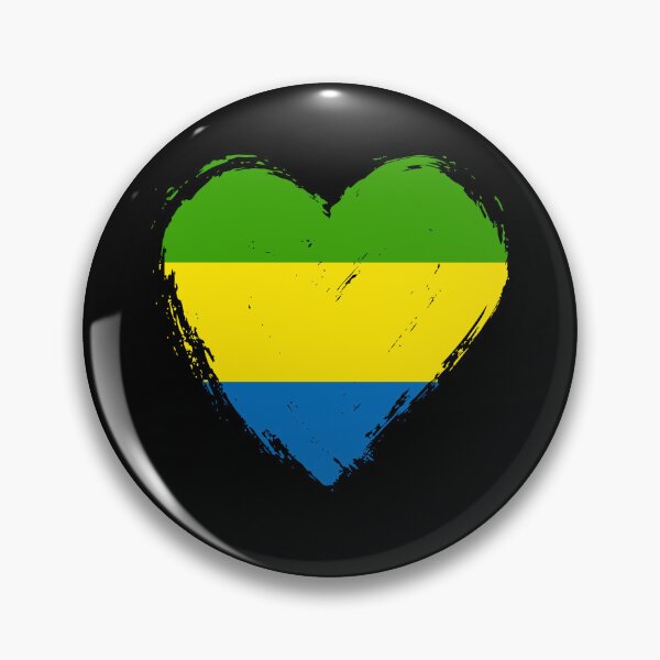 Item preview, Distressed Gabon Flag Heart GA designed and sold by shitpostee.