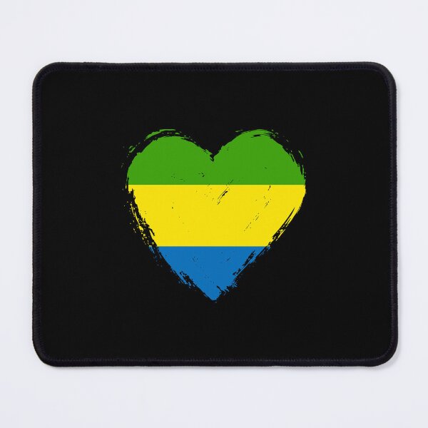 Item preview, Distressed Gabon Flag Heart GA designed and sold by shitpostee.