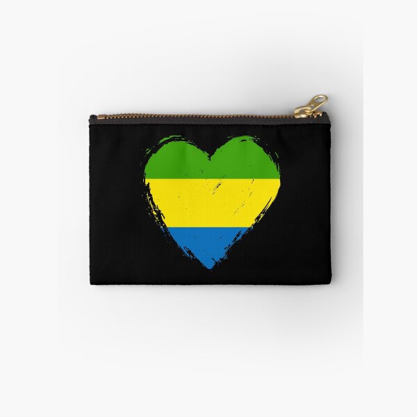 Item preview, Distressed Gabon Flag Heart GA designed and sold by shitpostee.