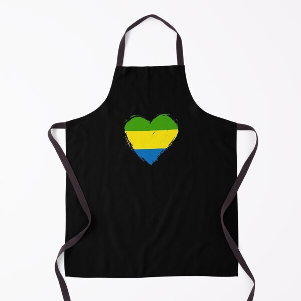 Item preview, Distressed Gabon Flag Heart GA designed and sold by shitpostee.