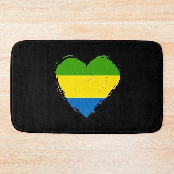 Item preview, Distressed Gabon Flag Heart GA designed and sold by shitpostee.