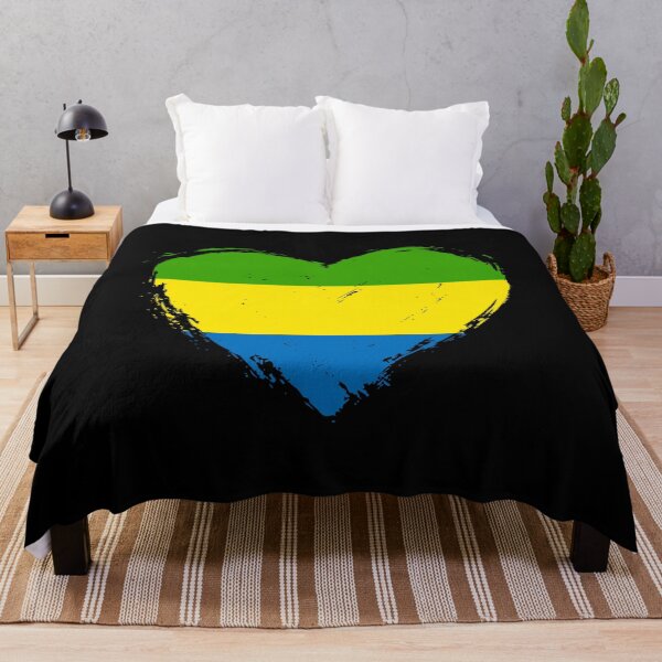 Item preview, Distressed Gabon Flag Heart GA designed and sold by shitpostee.