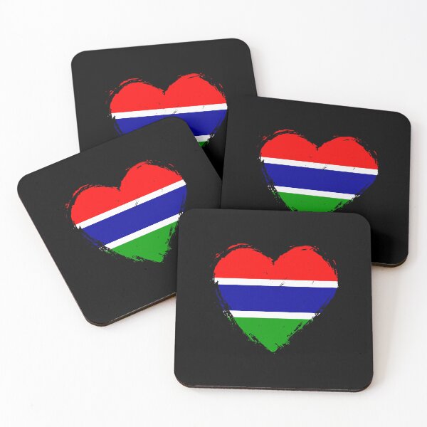 Item preview, Distressed Gambia Flag Heart GM designed and sold by shitpostee.