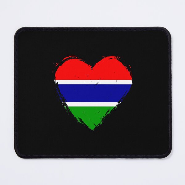 Item preview, Distressed Gambia Flag Heart GM designed and sold by shitpostee.