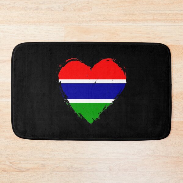 Item preview, Distressed Gambia Flag Heart GM designed and sold by shitpostee.