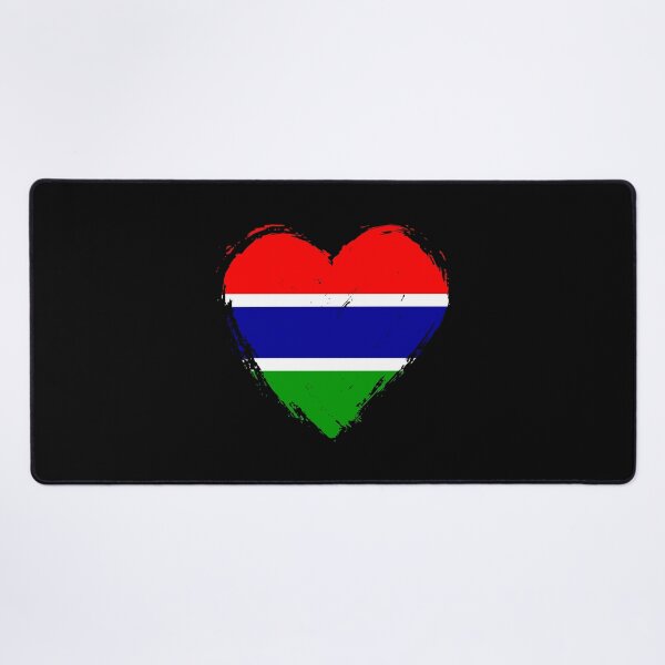 Item preview, Distressed Gambia Flag Heart GM designed and sold by shitpostee.
