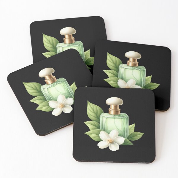 Item preview, Perfume Bottle with Floral Elements designed and sold by virdeiz.