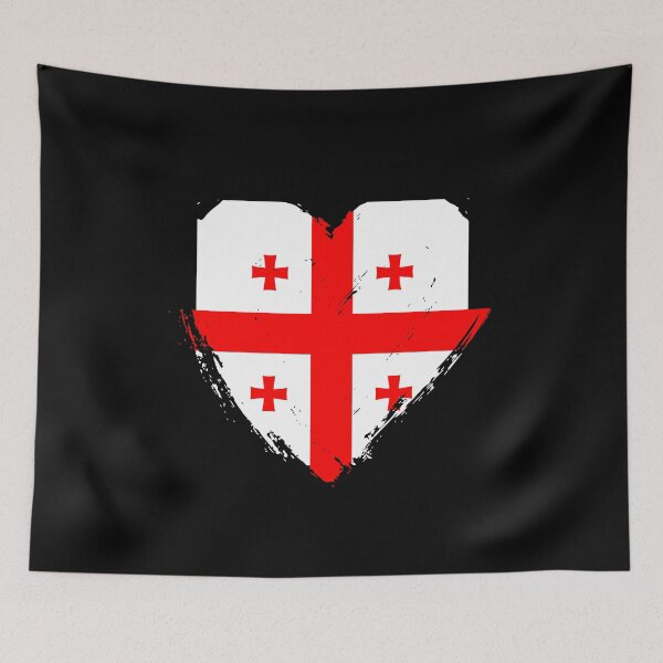 Item preview, Distressed Georgia Flag Heart GE designed and sold by shitpostee.