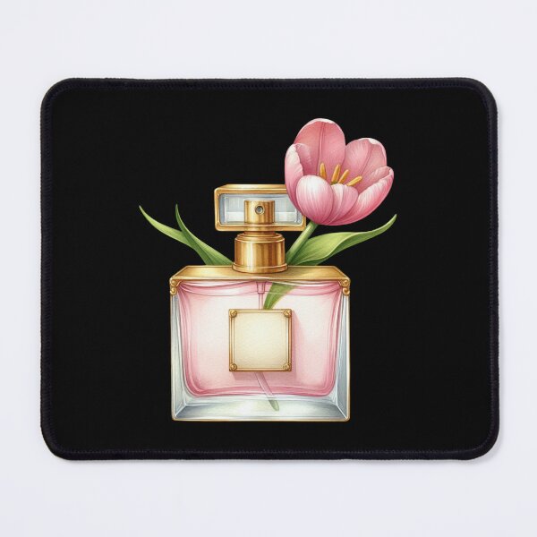 Item preview, Perfume Bottle with Pink Tulip designed and sold by virdeiz.
