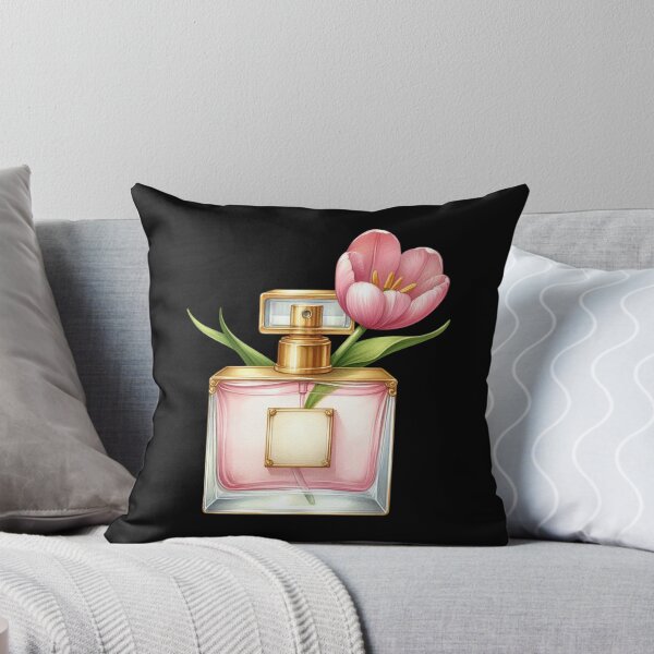 Item preview, Perfume Bottle with Pink Tulip designed and sold by virdeiz.