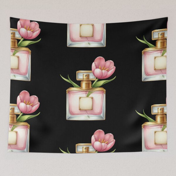 Item preview, Perfume Bottle with Pink Tulip designed and sold by virdeiz.