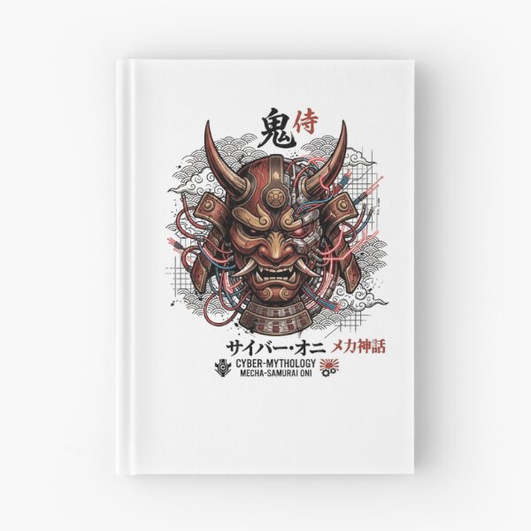 Item preview, Cyberpunk Oni Mask Samurai Mecha Japanese Demon Streetwear designed and sold by mood-draftsman.