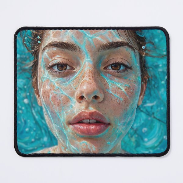 Item preview, Sunlit Depths - Brown Eyes Underwater Portrait with Light Refraction designed and sold by Surviving Monday Club.