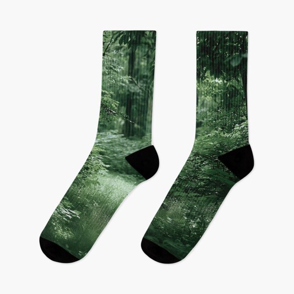 Item preview, Green Summer Forest Clearing Sunlit Woodland Path designed and sold by Nine Lives Studio.