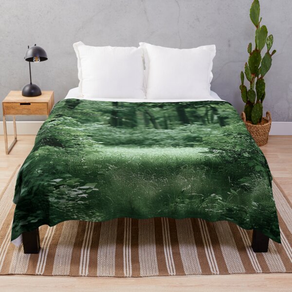 Item preview, Green Summer Forest Clearing Sunlit Woodland Path designed and sold by Nine Lives Studio.
