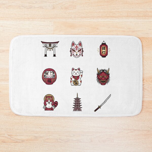 Item preview, Japanese Folklore Icons Kawaii Lucky Charms Culture Sticker Pack designed and sold by mood-draftsman.