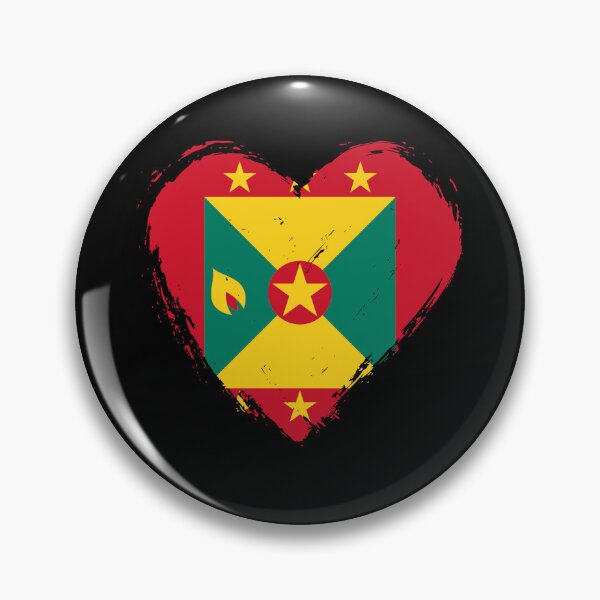 Item preview, Distressed Grenada Flag Heart GD designed and sold by shitpostee.