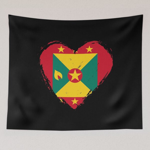 Item preview, Distressed Grenada Flag Heart GD designed and sold by shitpostee.