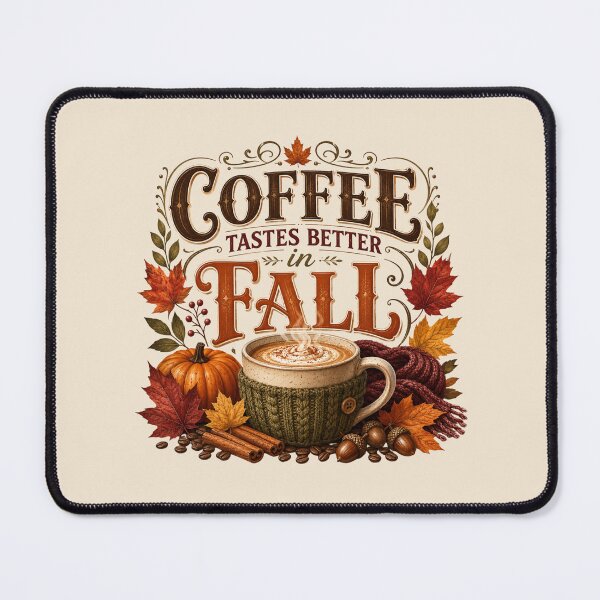 Item preview, Coffee Tastes Better in Fall – Cozy Autumn Coffee Lover Design designed and sold by astersgraphics.
