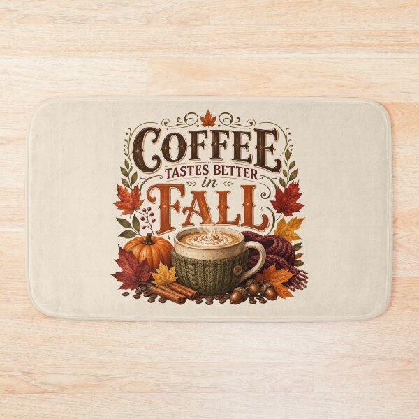 Item preview, Coffee Tastes Better in Fall – Cozy Autumn Coffee Lover Design designed and sold by astersgraphics.