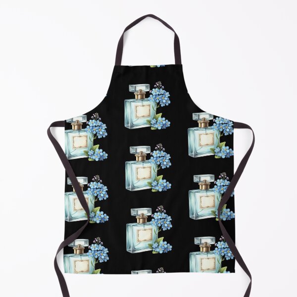 Item preview, Perfume Bottle with Blue Flowers designed and sold by virdeiz.