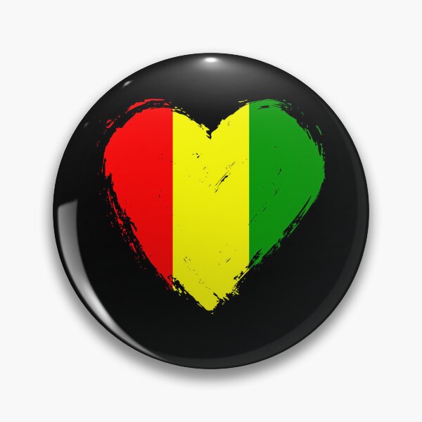 Item preview, Distressed Guinea Flag Heart GN designed and sold by shitpostee.